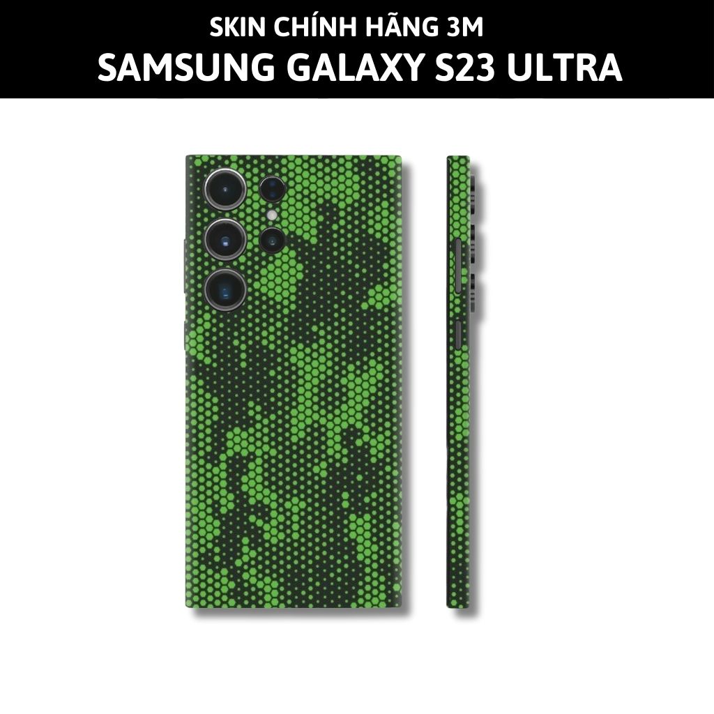 Skin 3m samsung galaxy s23, s23 plus, s23 ultra full body và camera nhập khẩu chính hãng USA phụ kiện điện thoại huỳnh tân store - Manba Green - Warp Skin Collection
