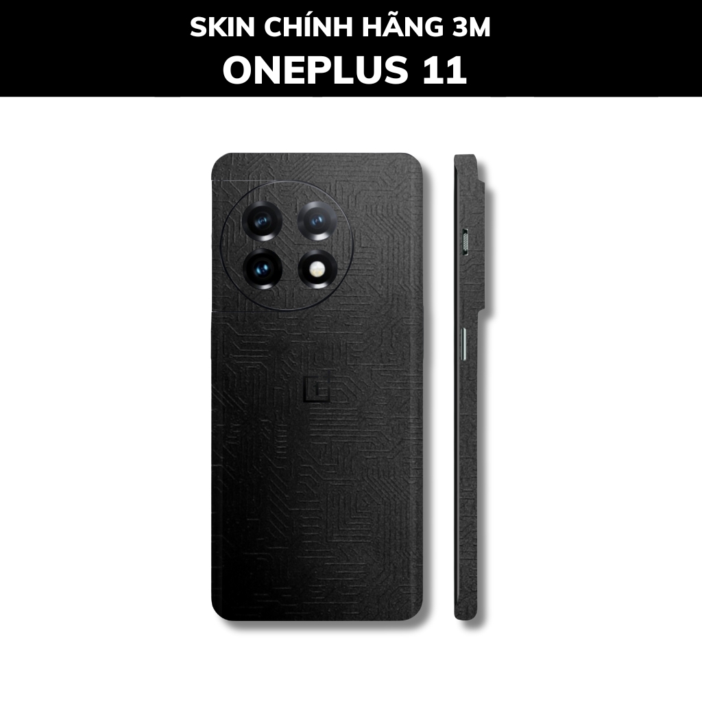 Skin 3m Oneplus 11 full body và camera nhập khẩu chính hãng USA phụ kiện điện thoại huỳnh tân store - Electronic Black 2022 - Warp Skin Collection