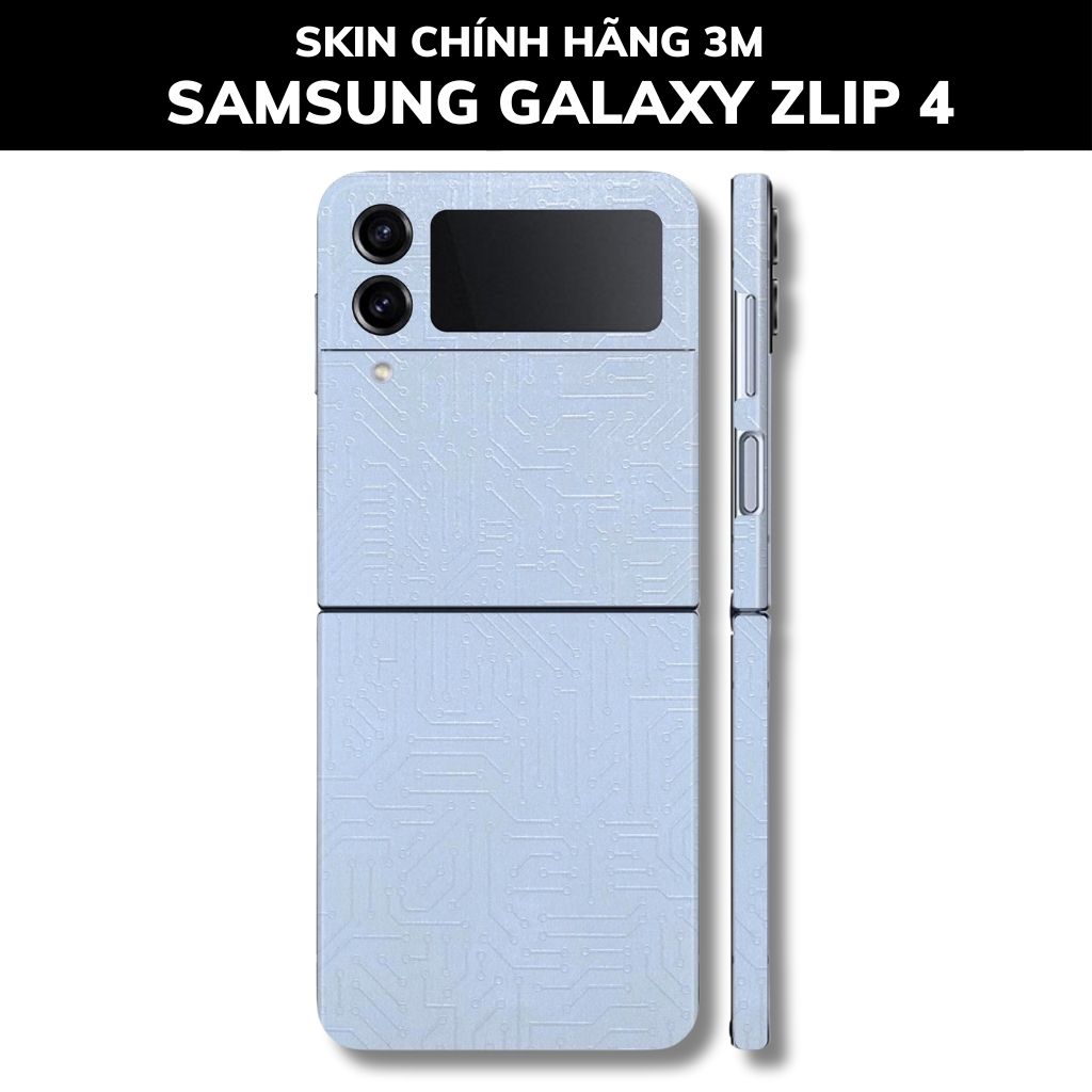Skin 3m samsung galaxy Z Flip 4, Z Flip 3, Z Flip full body và camera nhập khẩu chính hãng USA phụ kiện điện thoại huỳnh tân store - Electronic White 2022 - Warp Skin Collection
