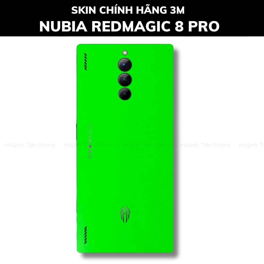Skin 3m Nubia Redmagic 8 Pro, 8 Pro Plus full body và camera nhập khẩu chính hãng USA phụ kiện điện thoại huỳnh tân store - Green Neo - Warp Skin Collection