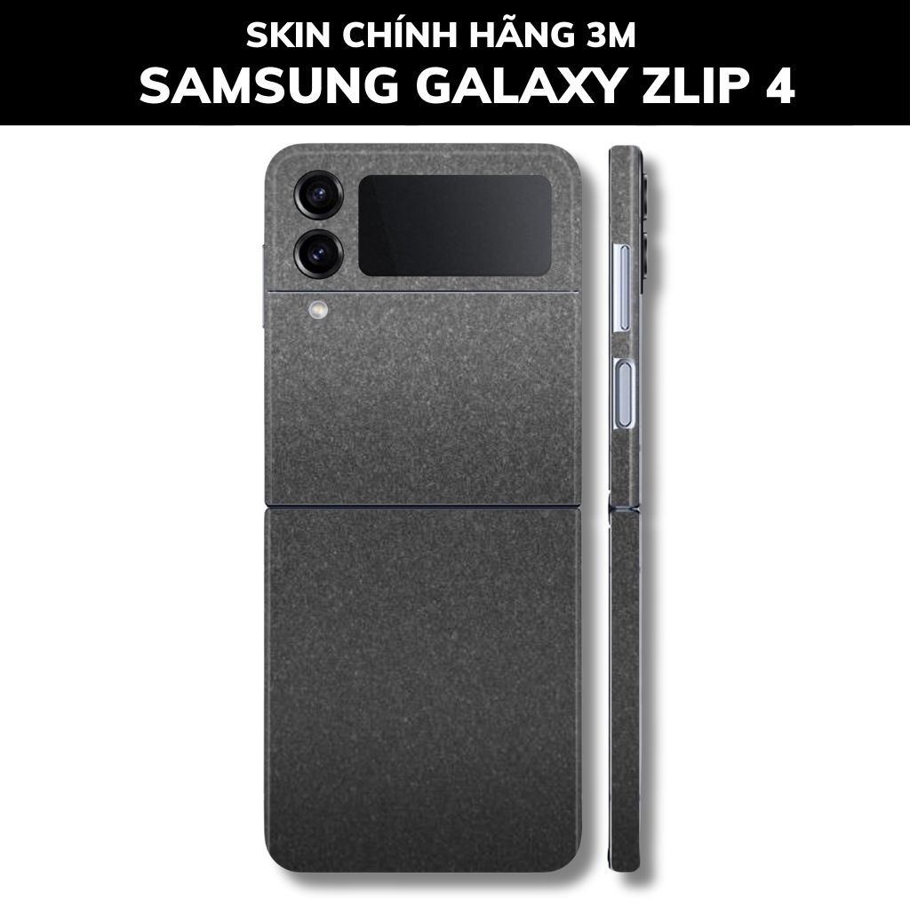 Skin 3m samsung galaxy Z Flip 4, Z Flip 3, Z Flip full body và camera nhập khẩu chính hãng USA phụ kiện điện thoại huỳnh tân store - Dark Grey - Warp Skin Collection