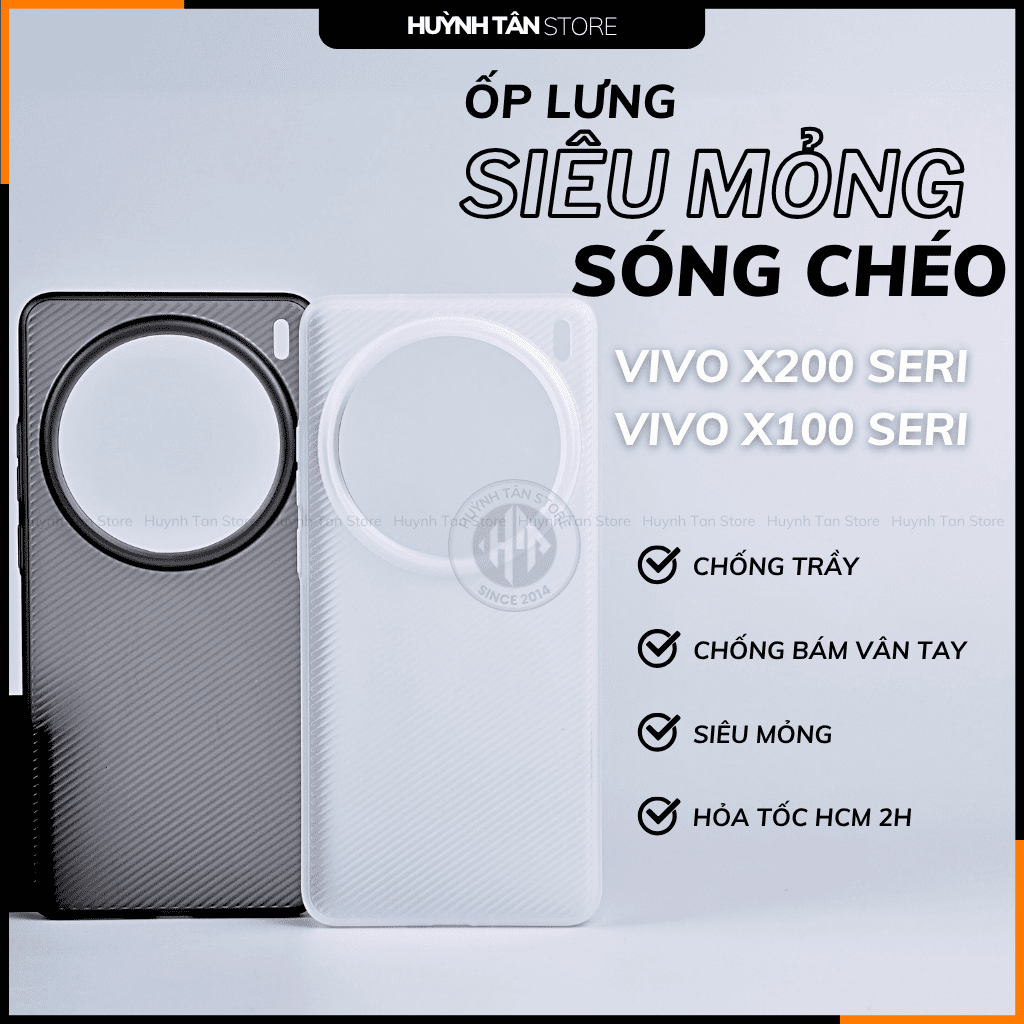 Ốp lưng vivo x200 ultra x200 pro mini x200s x100 ultra x100 pro x100s TPU vân SÓNG CHÉO siêu mỏng ôm sát thân máy phụ kiện huỳnh tân store