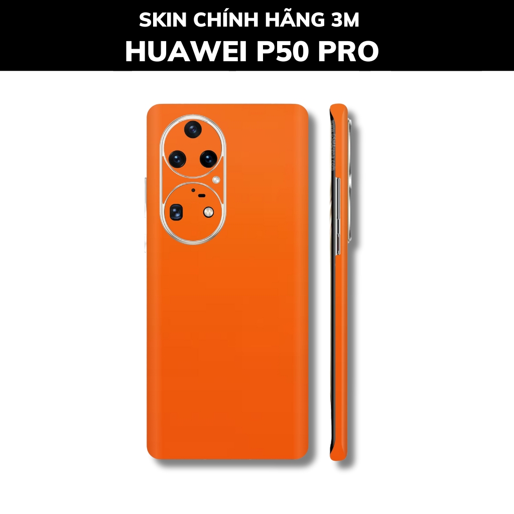 Dán skin điện thoại Huawei P50 Pro full body và camera nhập khẩu chính hãng USA phụ kiện điện thoại huỳnh tân store - Matte Oranger - Warp Skin Collection