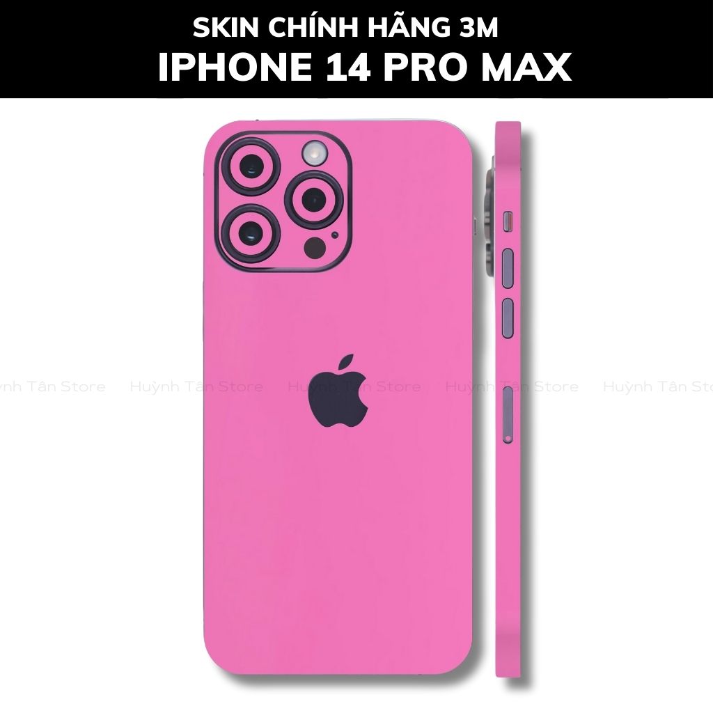 Skin 3m Iphone 14, Iphone 14 Pro, Iphone 14 Pro Max full body và camera nhập khẩu chính hãng USA phụ kiện điện thoại huỳnh tân store - Oracal Hot Pink - Warp Skin Collection