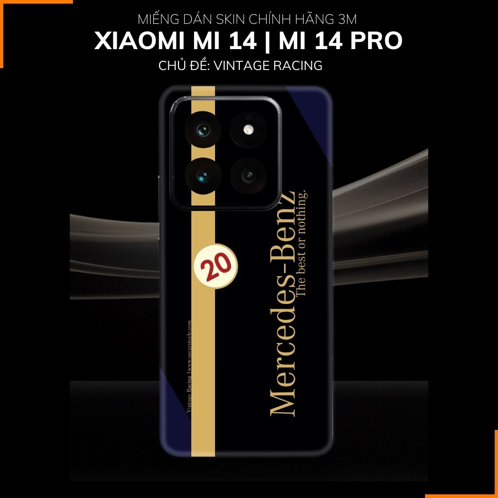 Dán skin điện thoại Xiaomi Mi 14 , Mi 14 Pro full body và camera nhập khẩu chính hãng USA in hình VINTAGE RACING - SKD O13 phụ kiện điện thoại huỳnh tân store