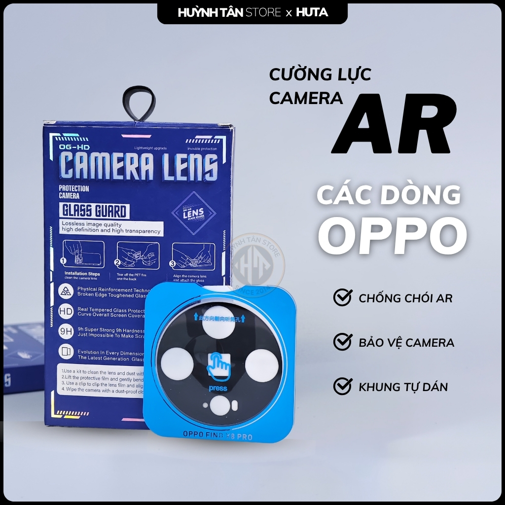 Kính cường lực camera Oppo Find X8 Ultra , X8 Pro , X8 , X7 Ultra, X7, Find N5 FULL ĐEN chống chói công nghệ AR có khung tự dán bảo vệ toàn diện phụ kiện huỳnh tân store