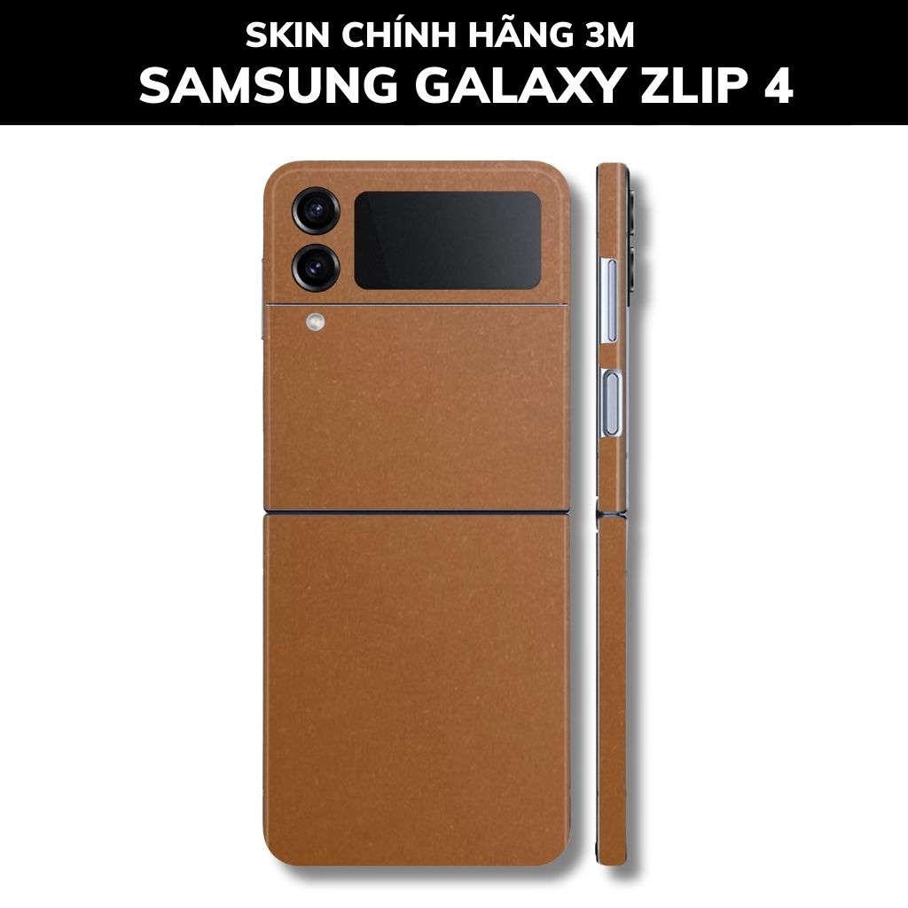 Skin 3m samsung galaxy Z Flip 4, Z Flip 3, Z Flip full body và camera nhập khẩu chính hãng USA phụ kiện điện thoại huỳnh tân store - Caramel - Warp Skin Collection
