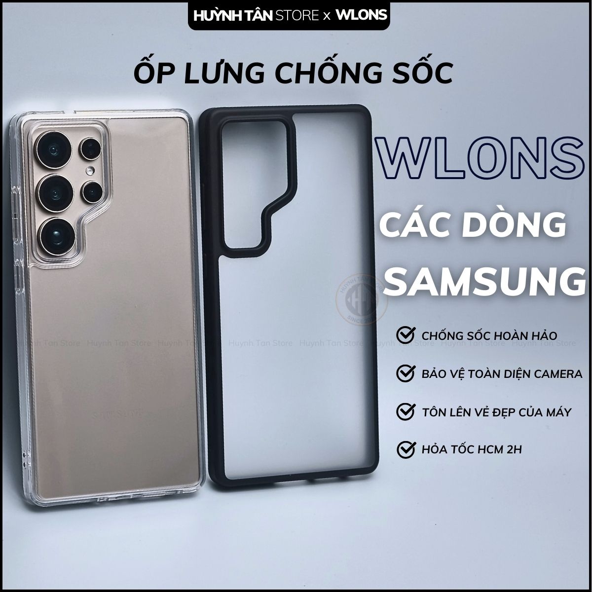 Ốp lưng samsung s25 ultra s25 plus s25 edge s24 ultra chống sốc chính hãng WLONS phụ kiện huỳnh tân store