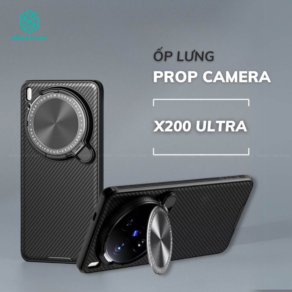 Ốp lưng Vivo X200 Ultra giá đỡ điện thoại bảo vệ camera chống sốc Nillkin CamShield ProP