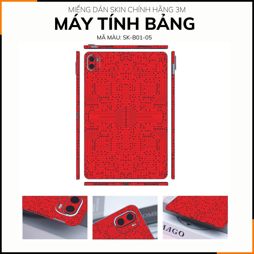 Dán skin máy tính bảng xiaomi, huawei, oppo, lenovo, google, microsoft, vivo  full body và camera chính hãng ORAFOL nhập khẩu từ ĐỨC MÁY TÍNH BẢNG  - ELECTRIC RED -  SK B01 05 phụ kiện điện thoại huỳnh tân store