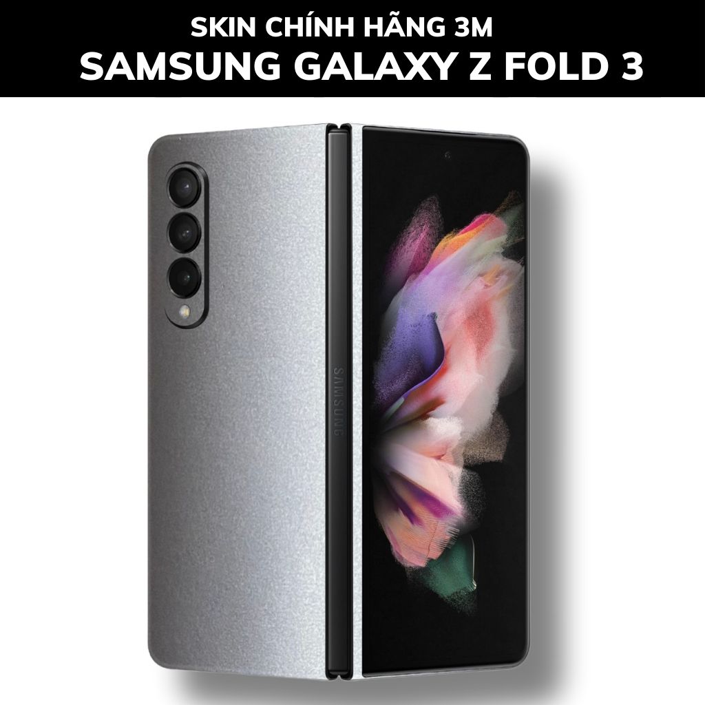 Skin 3m samsung galaxy Z Fold 4, Z Fold 3, Z Fold 2 full body và camera nhập khẩu chính hãng USA phụ kiện điện thoại huỳnh tân store - Alumium White - Warp Skin Collection