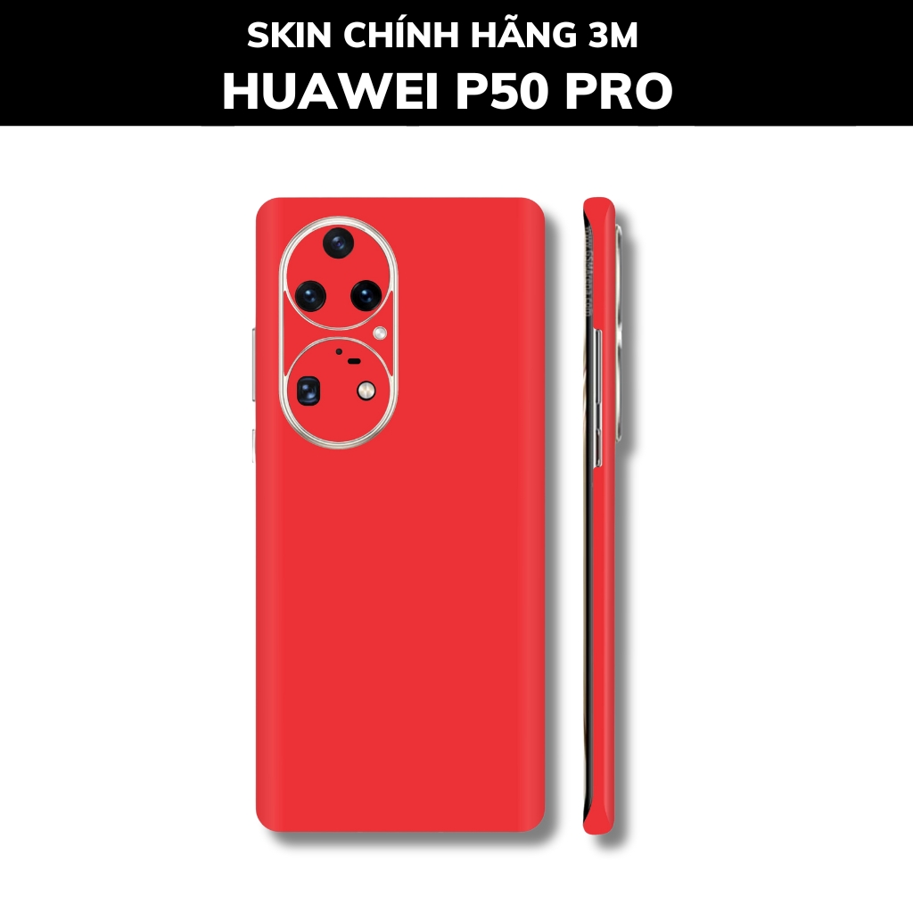 Dán skin điện thoại Huawei P50 Pro full body và camera nhập khẩu chính hãng USA phụ kiện điện thoại huỳnh tân store - Matte Red - Warp Skin Collection