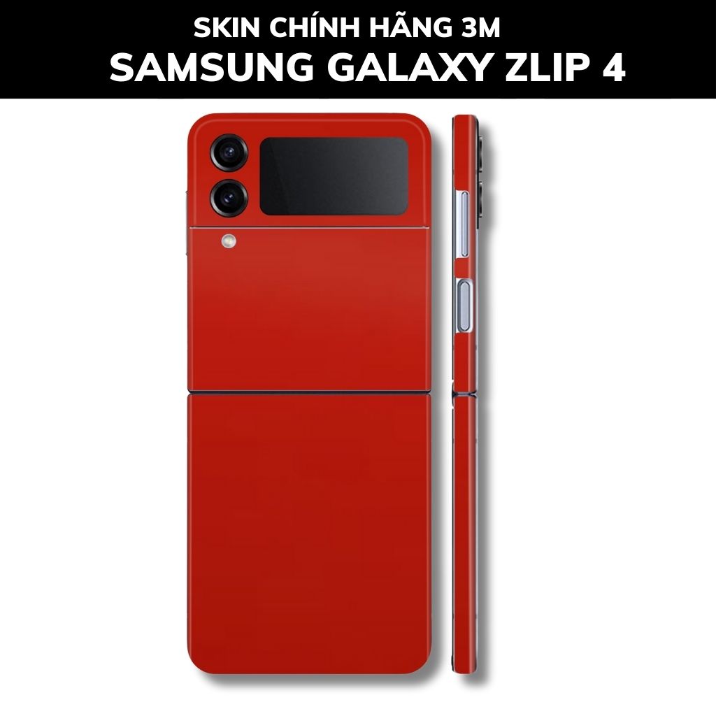 Skin 3m samsung galaxy Z Flip 4, Z Flip 3, Z Flip full body và camera nhập khẩu chính hãng USA phụ kiện điện thoại huỳnh tân store - Matte Red - Warp Skin Collection