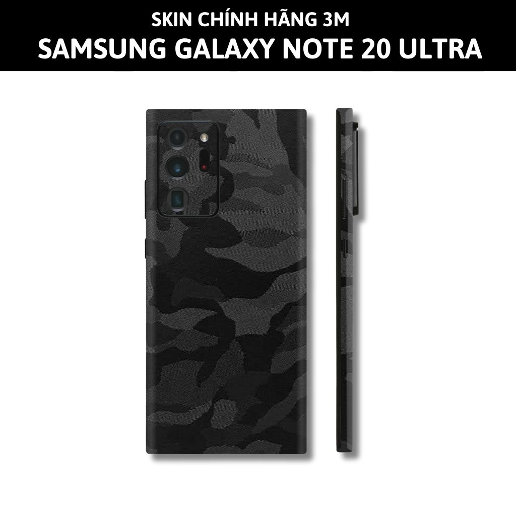 Skin 3m samsung galaxy note 20, note 20 ultra full body và camera nhập khẩu chính hãng USA phụ kiện điện thoại huỳnh tân store - Camo Black - Warp Skin Collection