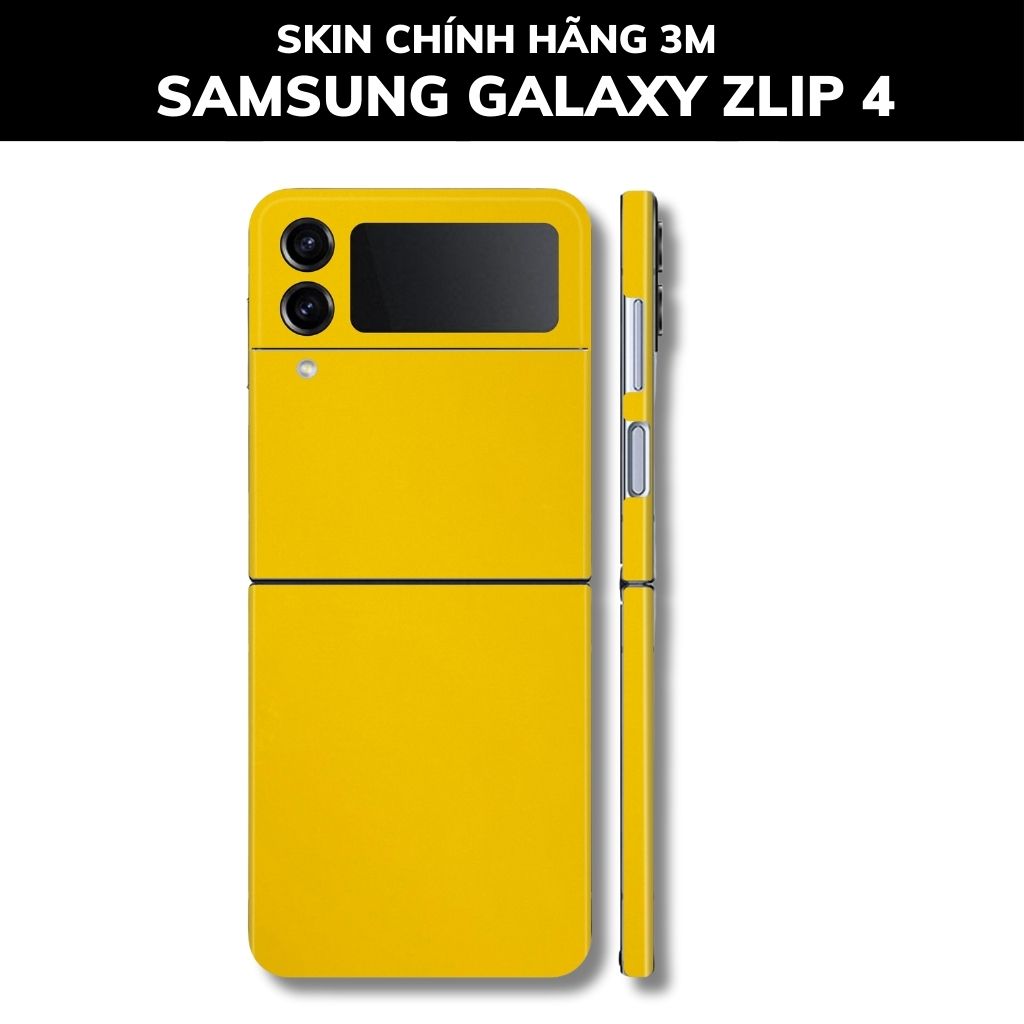 Skin 3m samsung galaxy Z Flip 4, Z Flip 3, Z Flip full body và camera nhập khẩu chính hãng USA phụ kiện điện thoại huỳnh tân store - Yellow Gloss - Warp Skin Collection