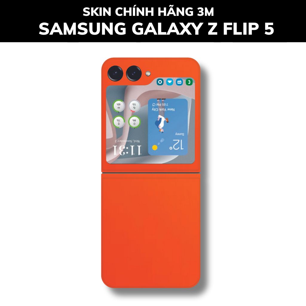 dán skin 3m samsung galaxy z flip 5 full body, camera phụ kiện điện thoại huỳnh tân store - Orange