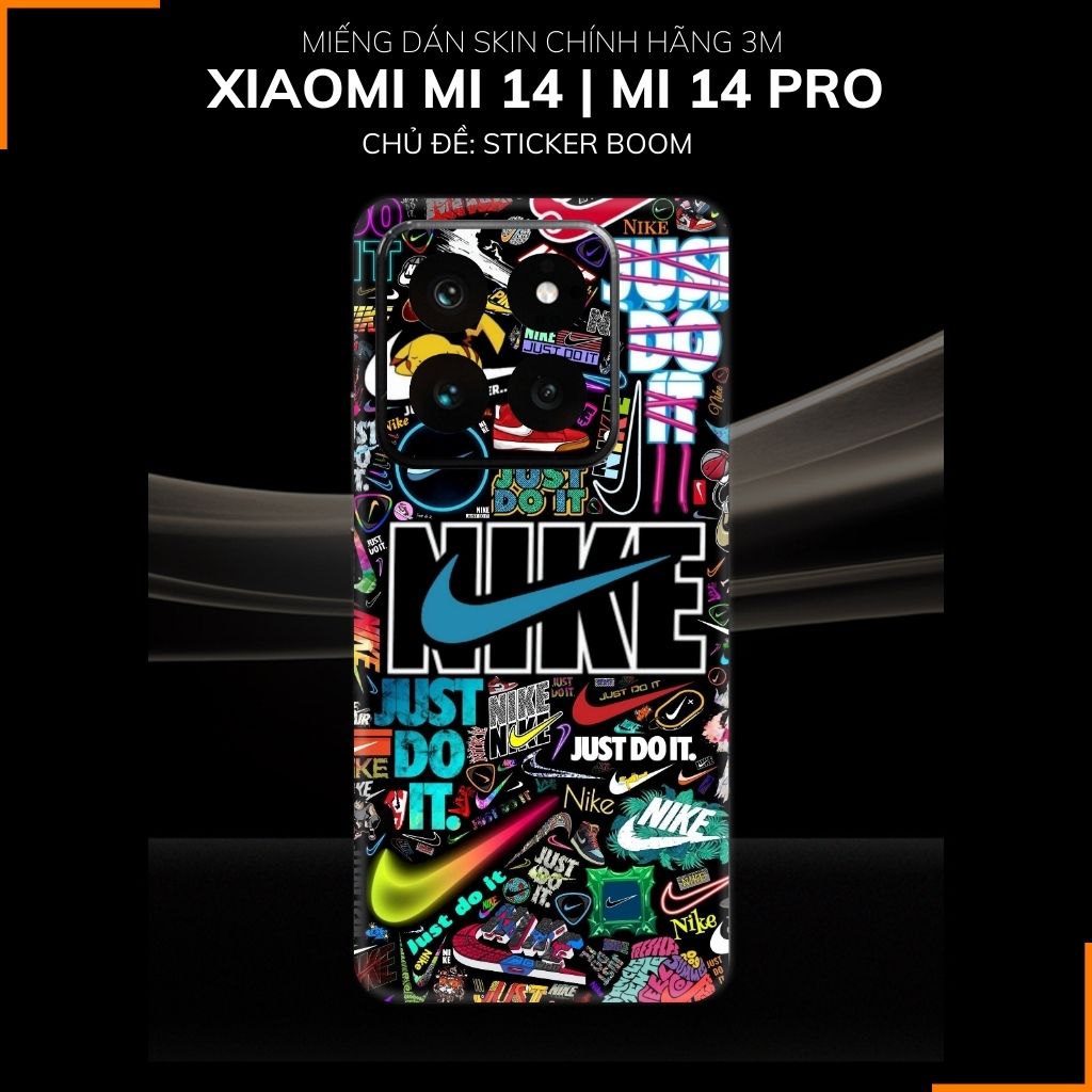Dán skin điện thoại Xiaomi Mi 14 , Mi 14 Pro full body và camera nhập khẩu chính hãng USA in hình STICKER BOOM - SKD L11 phụ kiện điện thoại huỳnh tân store
