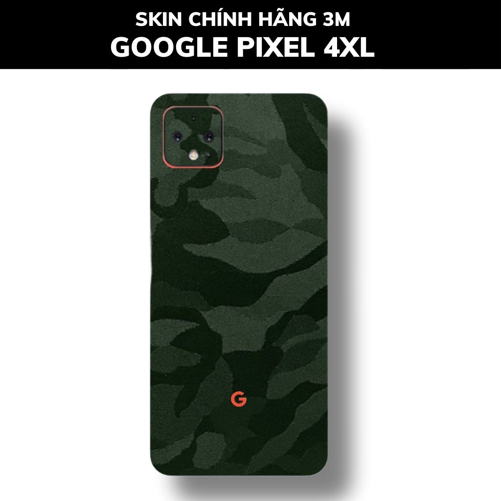 Skin 3m google Pixel 4XL, Pixel 4 full body và camera nhập khẩu chính hãng USA phụ kiện điện thoại huỳnh tân store - Camo Green - Warp Skin Collection