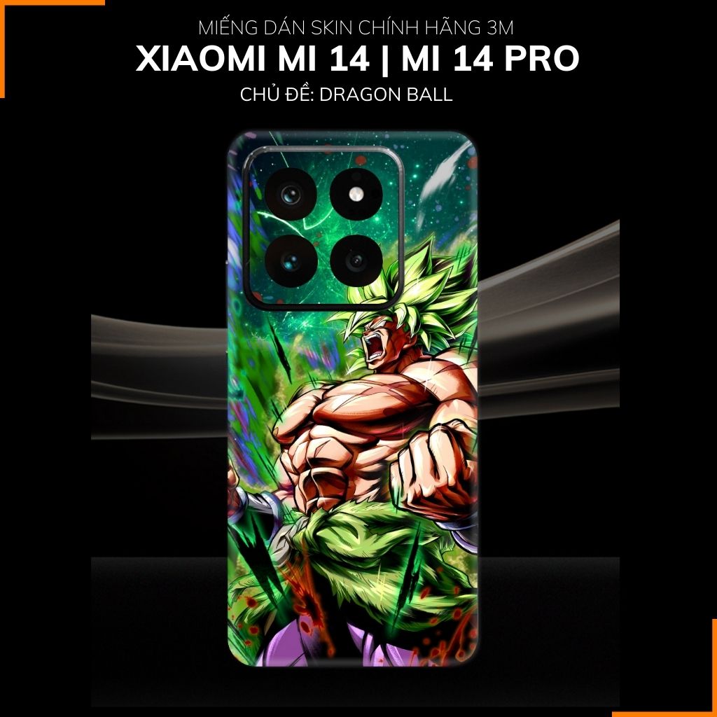 Dán skin điện thoại Xiaomi Mi 14 , Mi 14 Pro full body và camera nhập khẩu chính hãng USA in hình Dragon Ball - SKD D10 phụ kiện điện thoại huỳnh tân store