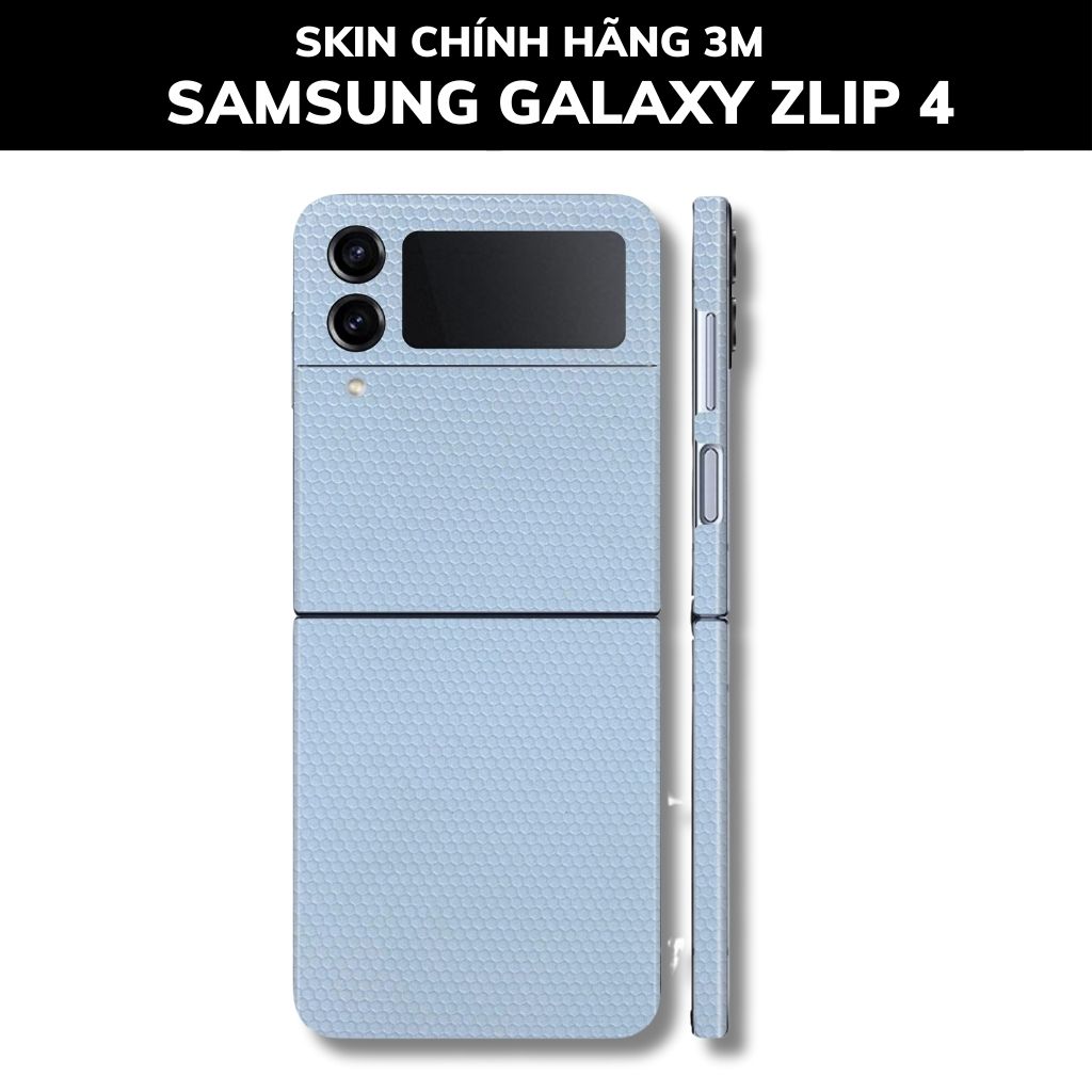 Skin 3m samsung galaxy Z Flip 4, Z Flip 3, Z Flip full body và camera nhập khẩu chính hãng USA phụ kiện điện thoại huỳnh tân store - Matrix White - Warp Skin Collection