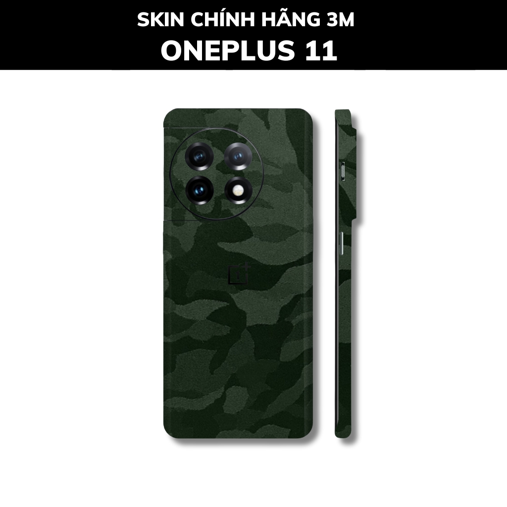 Skin 3m Oneplus 11 full body và camera nhập khẩu chính hãng USA phụ kiện điện thoại huỳnh tân store - Camo Green - Warp Skin Collection