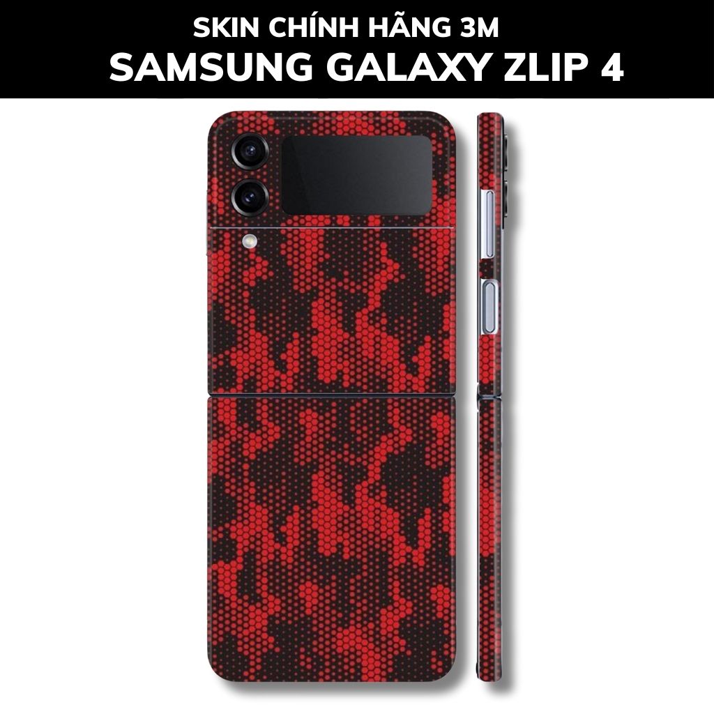 Skin 3m samsung galaxy Z Flip 4, Z Flip 3, Z Flip full body và camera nhập khẩu chính hãng USA phụ kiện điện thoại huỳnh tân store - Mamba Red - Warp Skin Collection