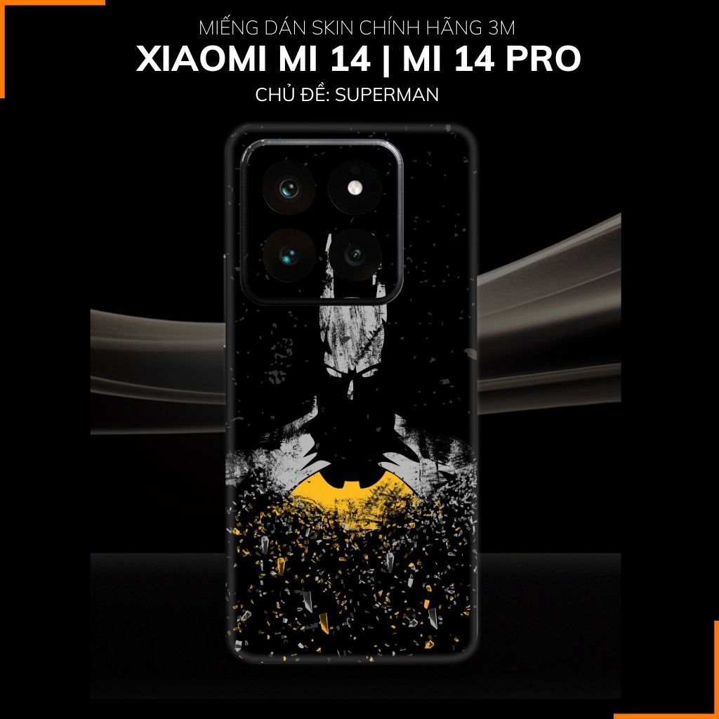 Dán skin điện thoại Xiaomi Mi 14 , Mi 14 Pro full body và camera nhập khẩu chính hãng USA in hình SUPER MAN - SKD Z04 phụ kiện điện thoại huỳnh tân store