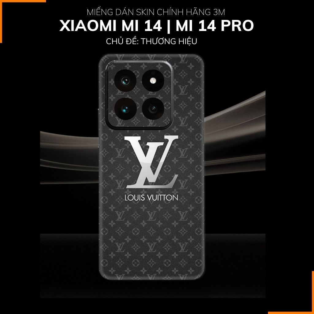 Dán skin điện thoại Xiaomi Mi 14 , Mi 14 Pro full body và camera nhập khẩu chính hãng USA in hình Thương Hiệu - SKD E01 phụ kiện điện thoại huỳnh tân store