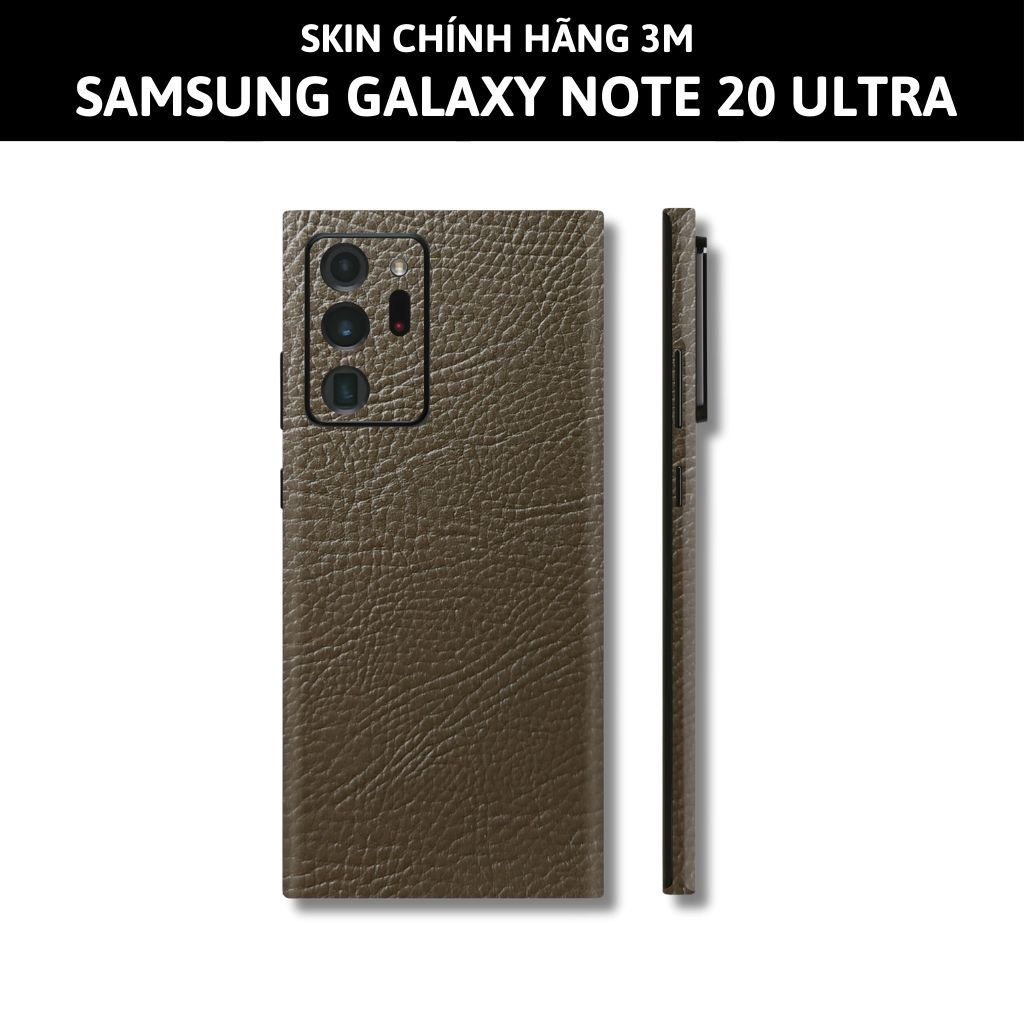 Skin 3m samsung galaxy note 20, note 20 ultra full body và camera nhập khẩu chính hãng USA phụ kiện điện thoại huỳnh tân store - Hexis Brown Leather - Warp Skin Collection