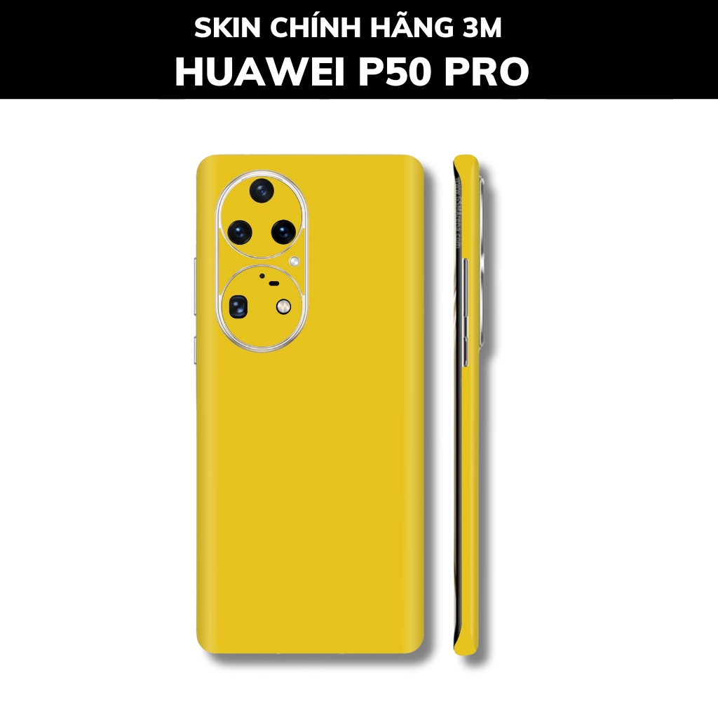 Dán skin điện thoại Huawei P50 Pro full body và camera nhập khẩu chính hãng USA phụ kiện điện thoại huỳnh tân store - Gloss Yellow - Warp Skin Collection