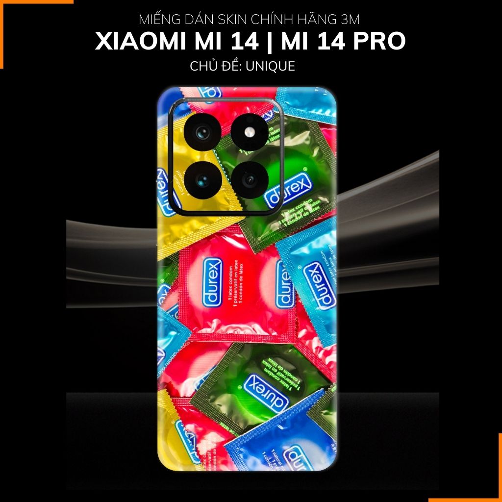 Dán skin điện thoại Xiaomi Mi 14 , Mi 14 Pro full body và camera nhập khẩu chính hãng USA in hình UNIQUE - SKD W09 phụ kiện điện thoại huỳnh tân store