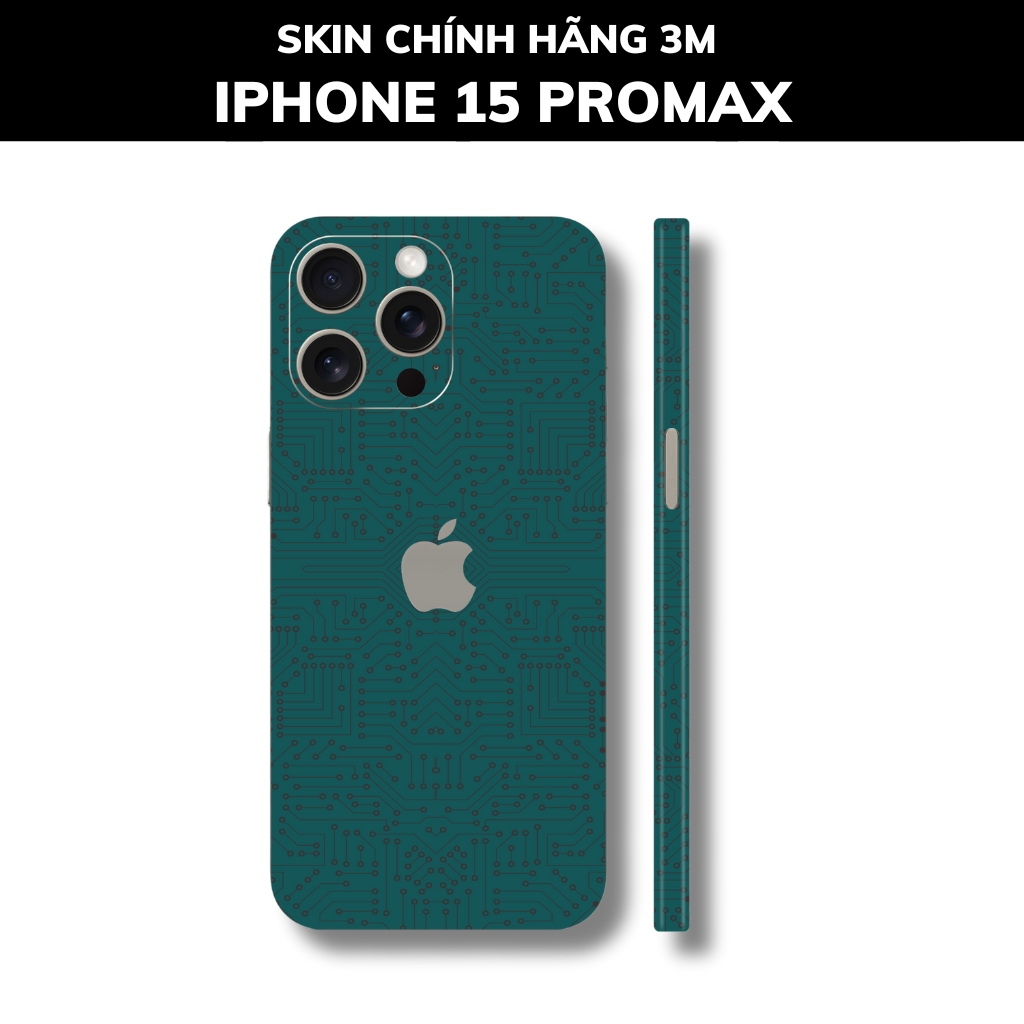 Dán skin điện thoại Iphone 15 Pro Max full body và camera nhập khẩu chính hãng USA phụ kiện điện thoại huỳnh tân store - Electronic Green - Warp Skin Collection