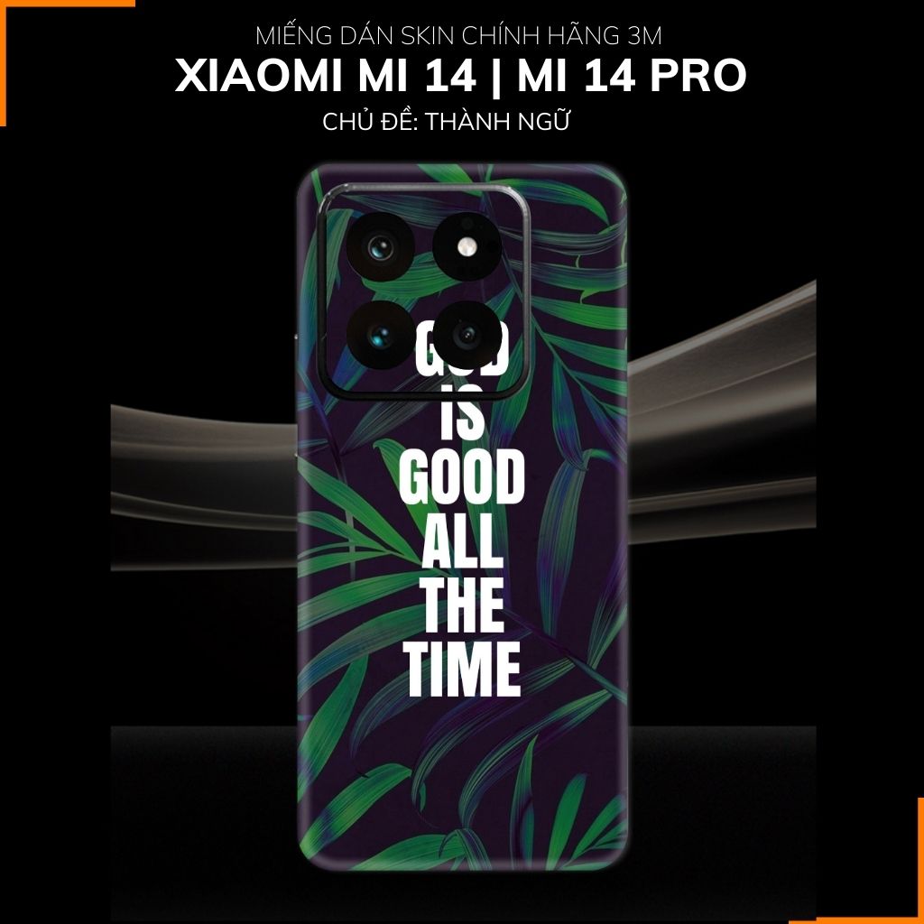 Dán skin điện thoại Xiaomi Mi 14 , Mi 14 Pro full body và camera nhập khẩu chính hãng USA in hình THÀNH NGỮ - SKD K05 phụ kiện điện thoại huỳnh tân store