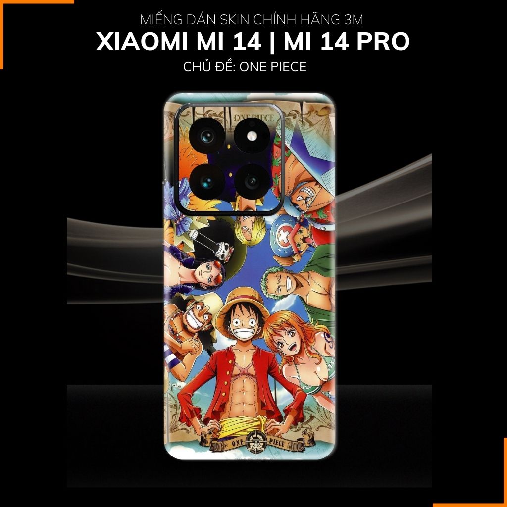 Dán skin điện thoại Xiaomi Mi 14 , Mi 14 Pro full body và camera nhập khẩu chính hãng USA in hình ONE PIECE - SKD G05 phụ kiện điện thoại huỳnh tân store