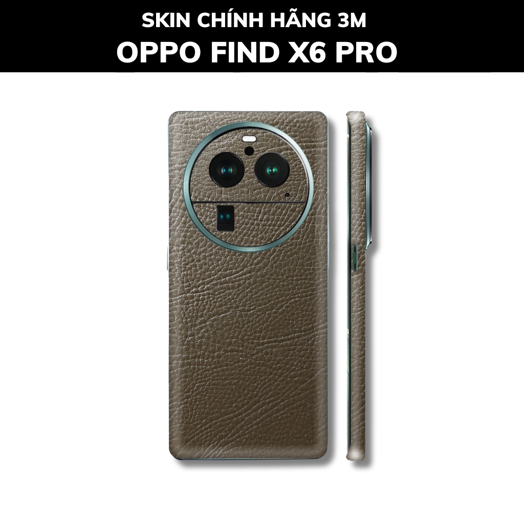 Dán skin điện thoại Oppo Find X6 Pro full body và camera nhập khẩu chính hãng USA phụ kiện điện thoại huỳnh tân store - Hexis Brown Leather - Warp Skin Collection