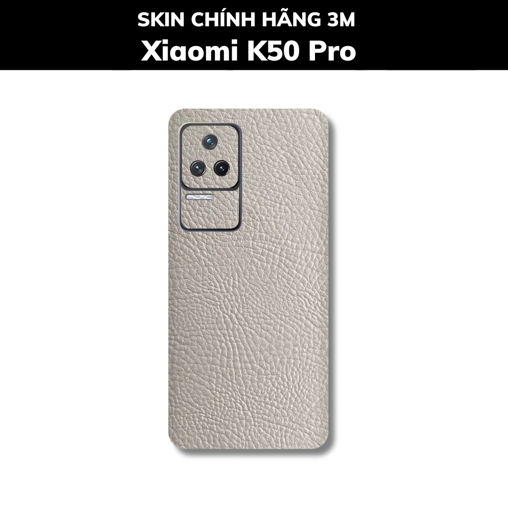 Dán skin điện thoại K50 Pro full body và camera nhập khẩu chính hãng USA phụ kiện điện thoại huỳnh tân store - Hexis Grey Leather - Warp Skin Collection