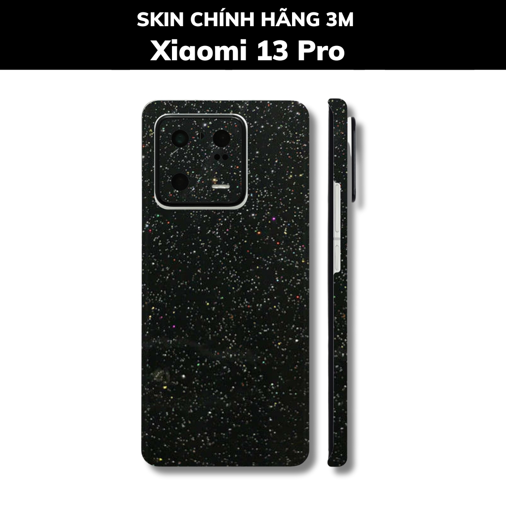 Skin 3m Mi 13 Ultra, Mi 13 Pro, Mi 13  full body và camera nhập khẩu chính hãng USA phụ kiện điện thoại huỳnh tân store - Galaxy Black - Warp Skin Collection