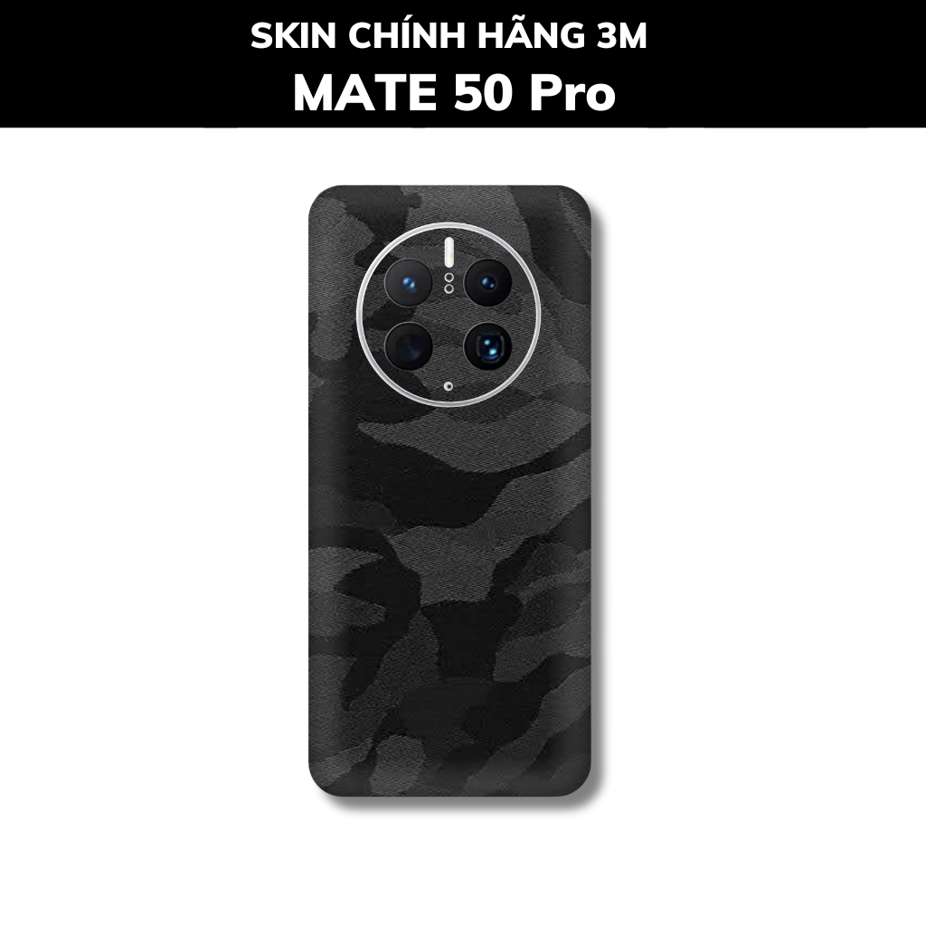 Dán skin điện thoại Huawei Mate 50 Pro full body và camera nhập khẩu chính hãng USA phụ kiện điện thoại huỳnh tân store - Camo Black - Warp Skin Collection