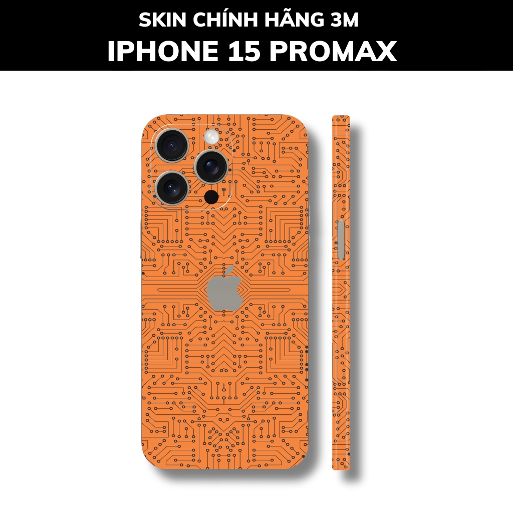 Dán skin điện thoại Iphone 15 Pro Max full body và camera nhập khẩu chính hãng USA phụ kiện điện thoại huỳnh tân store - Electronic Oranger - Warp Skin Collection