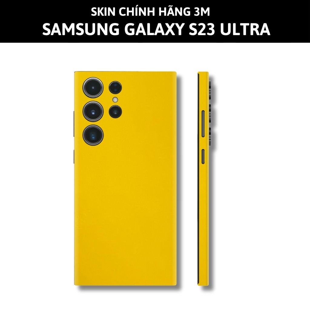 Skin 3m samsung galaxy s23, s23 plus, s23 ultra full body và camera nhập khẩu chính hãng USA phụ kiện điện thoại huỳnh tân store - Yellow Gloss - Warp Skin Collection