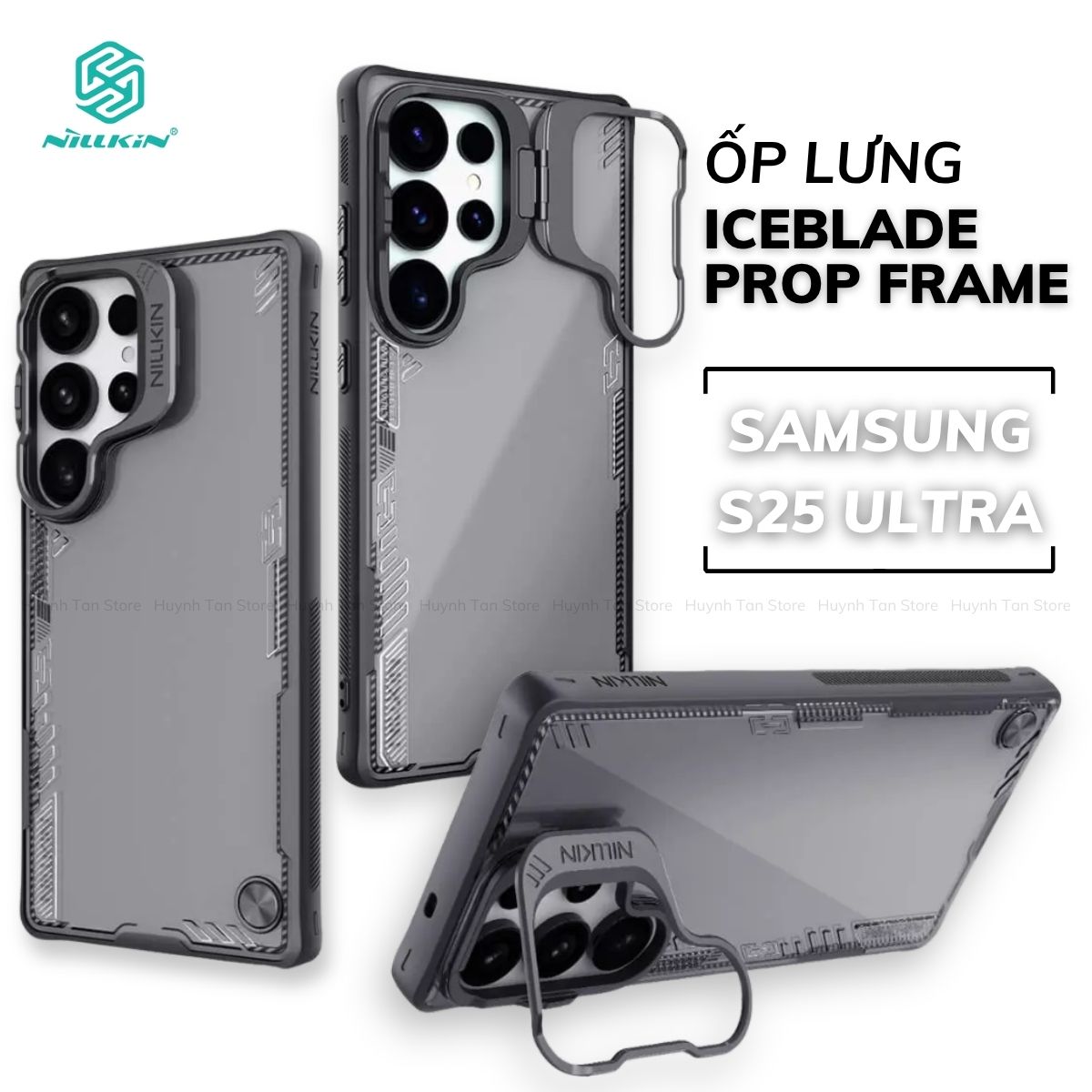 Ốp lưng Samsung S25 Ultra có giá đỡ bảo vệ camera Nillkin Iceblade Prop