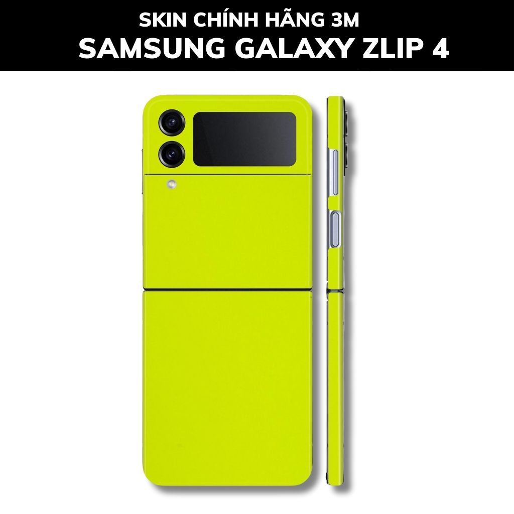 Skin 3m samsung galaxy Z Flip 4, Z Flip 3, Z Flip full body và camera nhập khẩu chính hãng USA phụ kiện điện thoại huỳnh tân store - Yellow Neo - Warp Skin Collection
