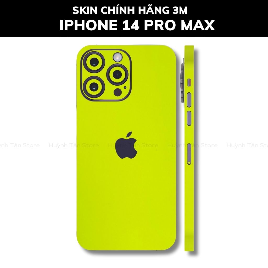 Skin 3m Iphone 14, Iphone 14 Pro, Iphone 14 Pro Max full body và camera nhập khẩu chính hãng USA phụ kiện điện thoại huỳnh tân store - Yellow Neo - Warp Skin Collection