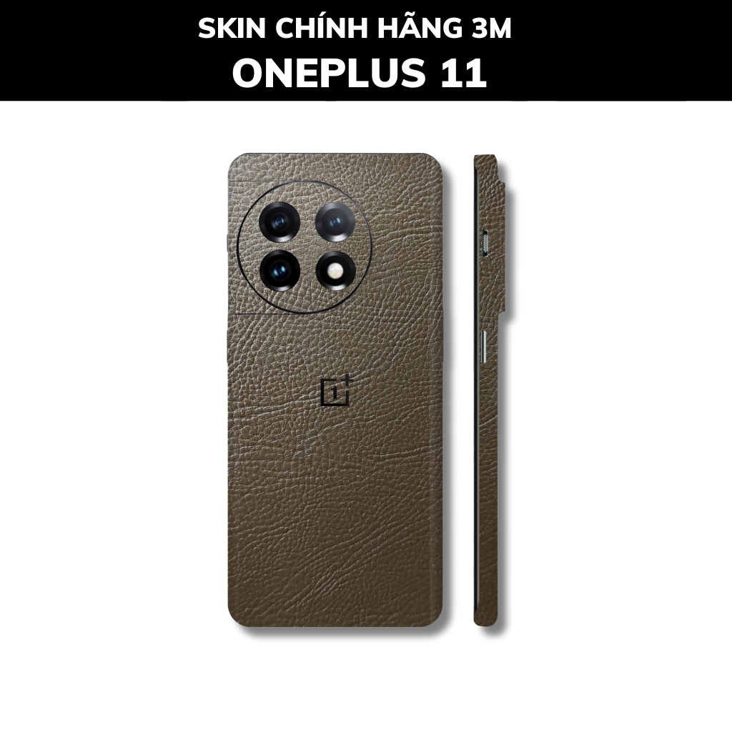 Skin 3m Oneplus 11 full body và camera nhập khẩu chính hãng USA phụ kiện điện thoại huỳnh tân store - Hexis Brown Leather - Warp Skin Collection