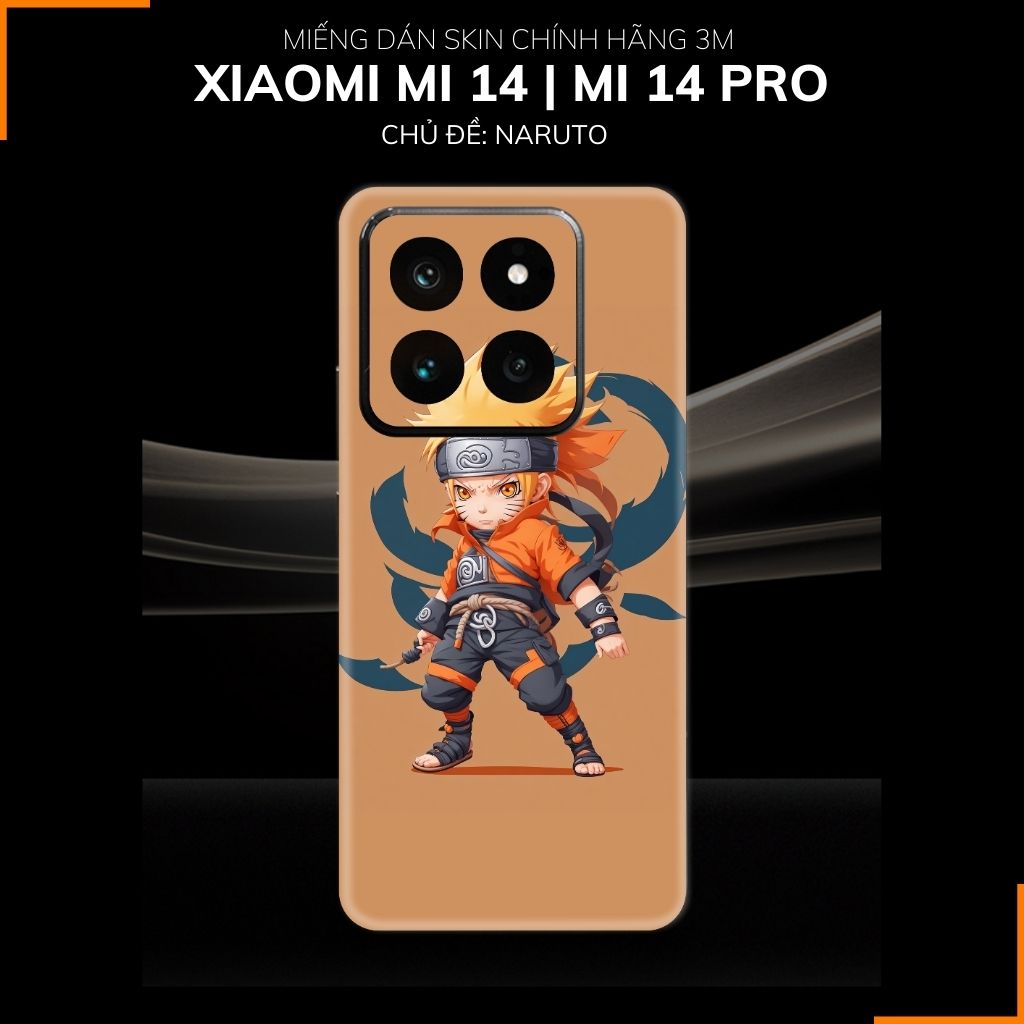Dán skin điện thoại Xiaomi Mi 14 , Mi 14 Pro full body và camera nhập khẩu chính hãng USA in hình NARUTO - SKD N03 phụ kiện điện thoại huỳnh tân store