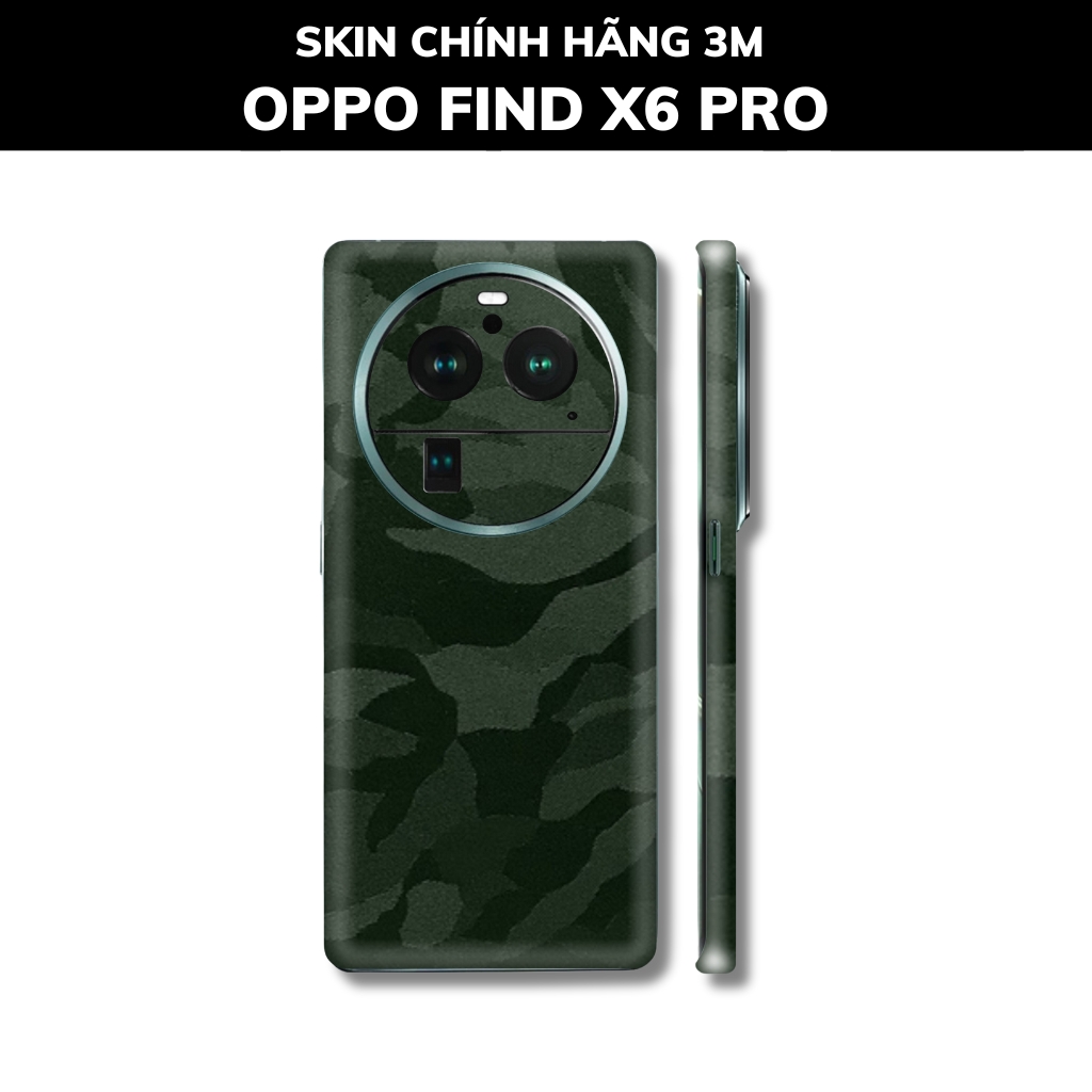 Dán skin điện thoại Oppo Find X6 Pro full body và camera nhập khẩu chính hãng USA phụ kiện điện thoại huỳnh tân store - Camo Green - Warp Skin Collection