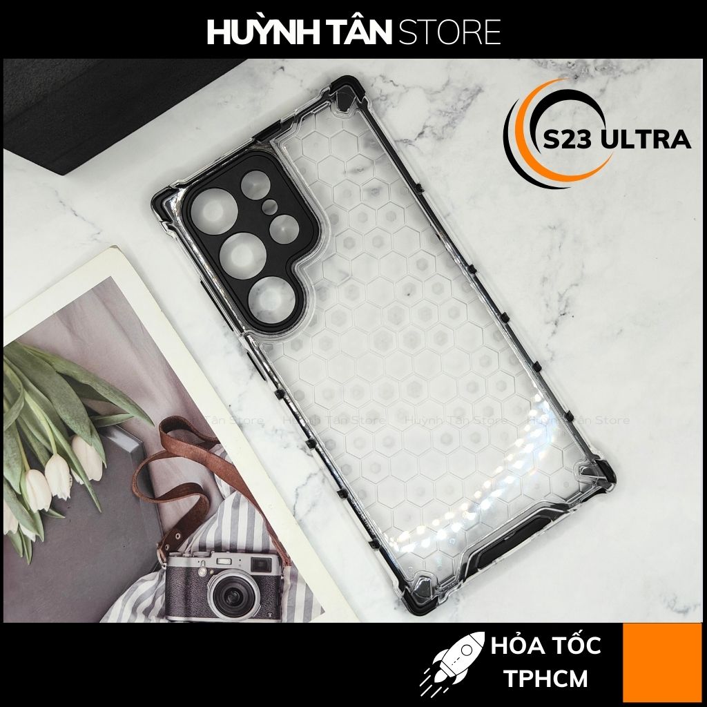 Ốp lưng samsung s23 ultra bee case vân tổ ong chống va đập chống ố vàng bảo vệ camera phụ kiện điện thoại huỳnh tân store