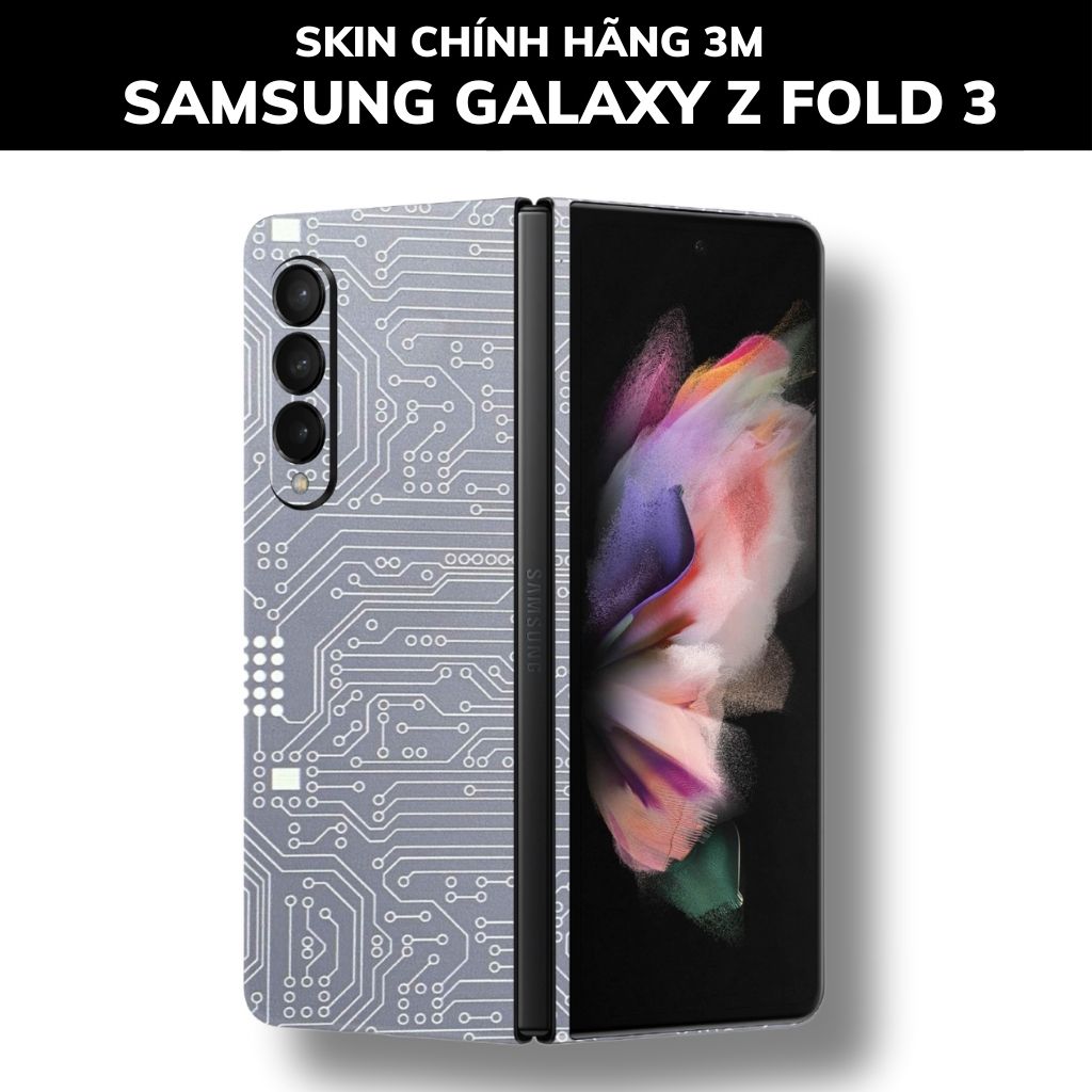 Skin 3m samsung galaxy Z Fold 4, Z Fold 3, Z Fold 2 full body và camera nhập khẩu chính hãng USA phụ kiện điện thoại huỳnh tân store - Electronic White 2021 - Warp Skin Collection