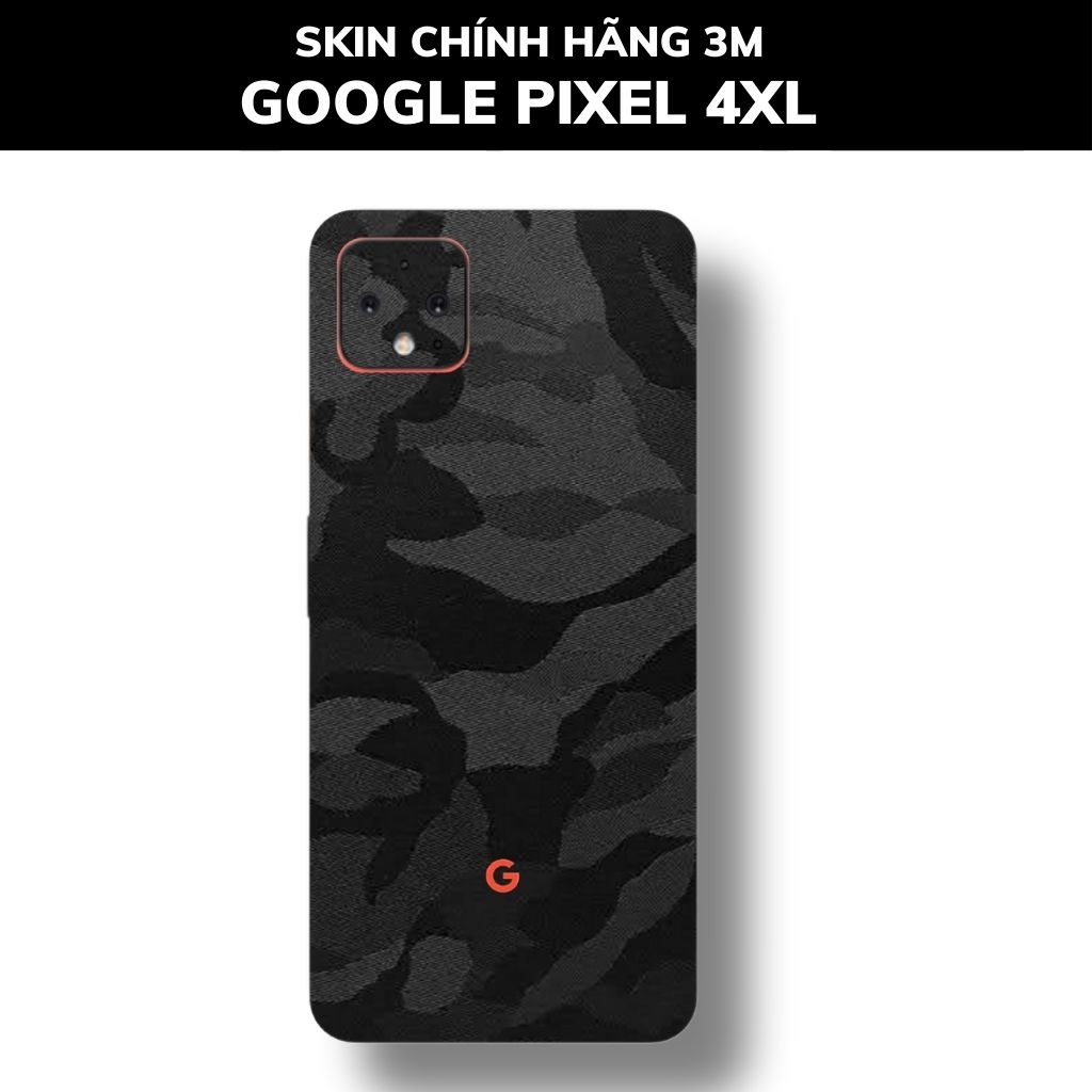 Skin 3m google Pixel 4XL, Pixel 4 full body và camera nhập khẩu chính hãng USA phụ kiện điện thoại huỳnh tân store - Camo Black - Warp Skin Collection