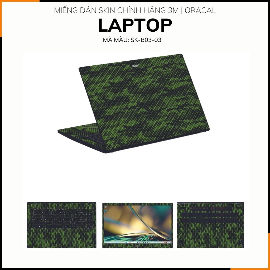 Dán skin laptop asus, dell , acer, hp, msi chính hãng ORAFOL nhập khẩu ĐỨC - SKIN 3M - LAPTOP - MAMBA GREEN  - SK B03 03 phụ kiện điện thoại huỳnh tân store